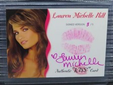 2004 Bench Warmer Lauren Michelle Hill Authentic Kiss Card Auto Autograph #3/5