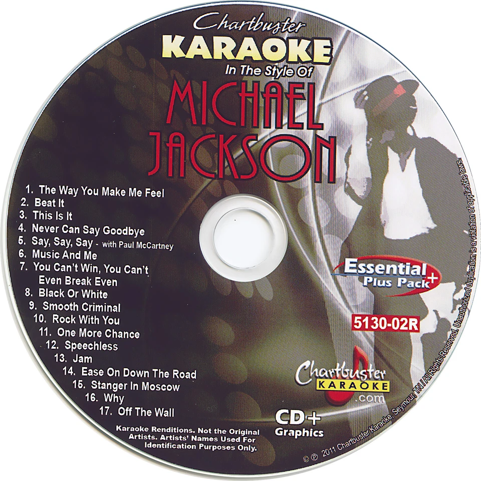 MICHAEL JACKSON Karaoke CDG #2 Chartbuster 5130 Rock With You,black Or White+ - Image 1 of 1