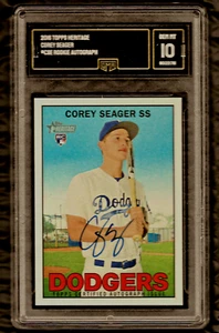 Topps Heritage 2016 #ROA-CSE Corey Seager novato (The Real One) auto Dodgers - Imagen 1 de 2
