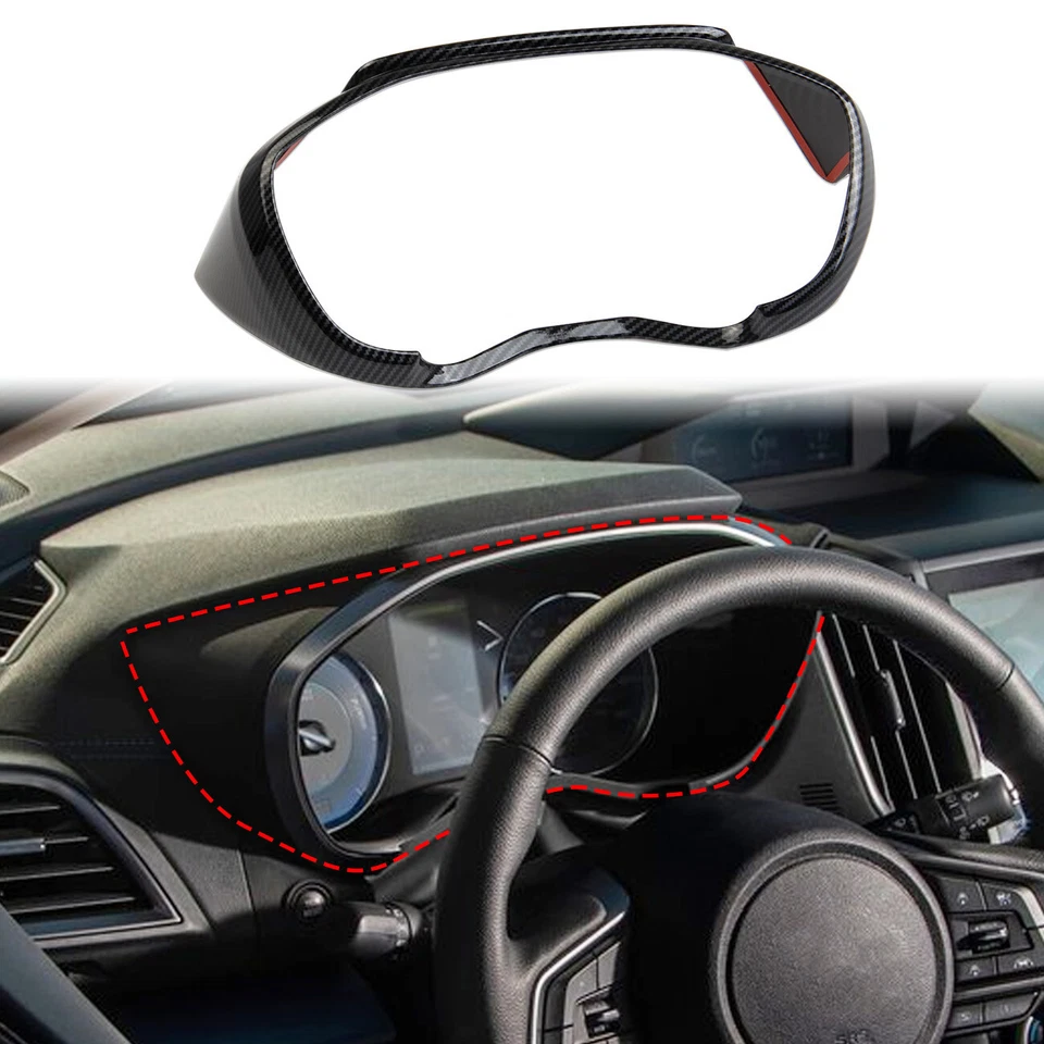 Cubierta de cuadro de tablero estilo fibra de carbono para Subaru XV Crosstrek 2018-2023 Foto 1 de 4