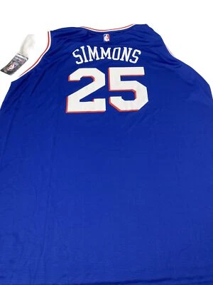 BEN SIMMONS #25 BLUE PHILADELPHIA 76ERS NBA FANATICS 4XL JERSEY FREE SHIPPING - Image 1 of 4