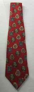 Tommy Hilfiger men's red 100% Italian silk tie made in USA 3.5 in x 60 in - Picture 1 of 7
