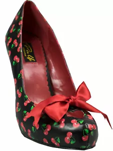 Pin Up Couture Pump Cutiepie 06 cerezas rockabilly 50 tacón alto cereza 5010 - Imagen 1 de 5