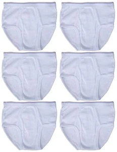 3 6 12 Boy's Soft Cotton Briefs Solid Whites Colors SCWU Lot NEW Underwear S~XL - Picture 1 of 11