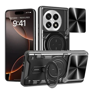 Slide Camera Protec Armor Back 360 Ring stand Back Case For OnePlus 13 5G 6.82" - Picture 1 of 24