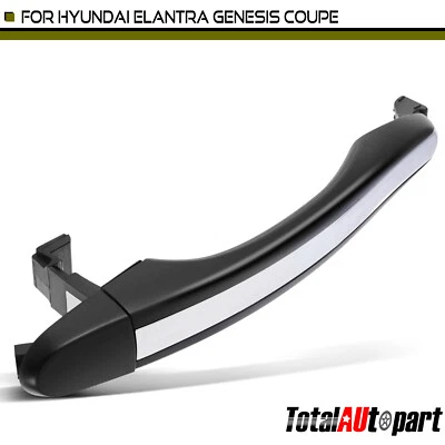 Черная и хромированная внешняя дверная ручка для переднего пассажира Hyundai Azera 2006-2011 - Изображение 1 из 4