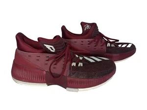 Adidas Dame 3 Maroon Basketball Shoes BY3195 - Men's Size 8 US Sneakers Red - Picture 1 of 7