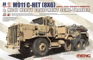 Semirremolque de equipo pesado Meng SS-013 modelo 1/35 M911 C-HET (8×6) y M747 - Imagen 1 de 4