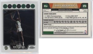2008-09 Topps Chrome Bill Russell #172 HOF