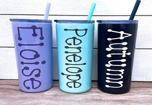 Personalized Name Custom Vinyl Decal For Your Tumbler Water Bottle Cup Sticker - Picture 1 of 4