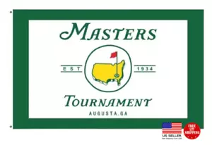 The Masters Green 3x5 Flaggen Mann Höhle Flagge Banner Augusta Golfschläger 3 x 5 Neu USA - Bild 1 von 8