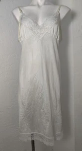 Vintage Diane Von Furstenberg Cream Full Slip Dress Size 38 **Flawed - Picture 1 of 19