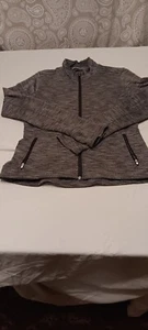 Athleta Jacket Womens Medium Windbreaker Full Zip L/S Mock Collar Poly Spandex - Imagen 1 de 10