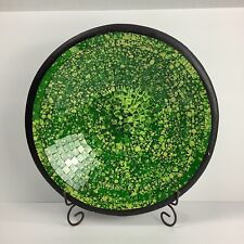 Bali Soul Handcrafted 16.5” Round Green Mosaic Bowl- Bali