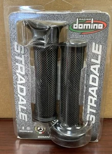 Domino Black 128 mm Dakar Grips w/ Open Ends 0630-1586 - Picture 1 of 4