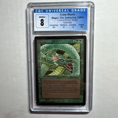 MTG Beta Craw Wurm CGC 8 Quad++ (with sub grades) 1993 - Image 1 of 4