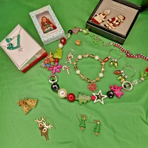 Broches, pendientes, collar de Navidad - cristales - barra de chuchería Rudolph algunos nuevos con etiquetas - Imagen 1 de 21