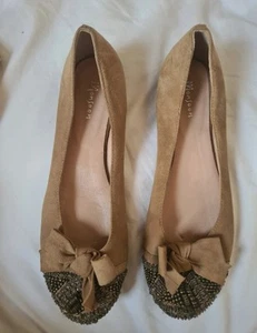 Monsoon Suede Flat Shoes Size UK4 - Picture 1 of 3