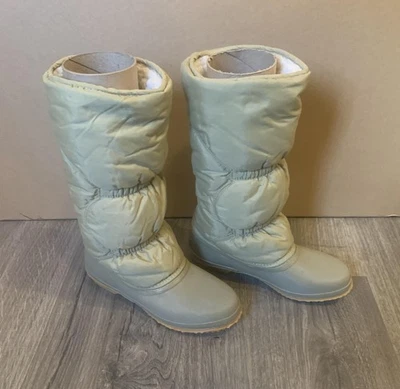 Botas Sorel Vintage Mujer Talla 6 Acolchadas Piel de Oveja Invierno Impermeables Años 90 Foto 1 de 4