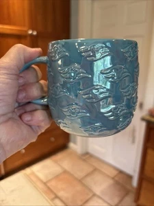 Disney Cruise Lines Ceramic Coffee Mug Teal 25th Anniversary Mickey Waves DCL - Picture 1 of 10