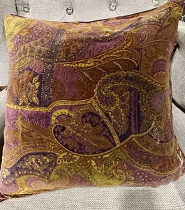 Ralph Lauren Rutherford Park Paisley Samt Kissen Lila Hülle Bezug �� - Bild 1 von 13
