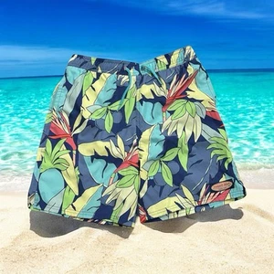 Vineyard Vines Performance Youth Maritime Blue Printed Chappy Swim Trunks LG 16 - Picture 1 of 10