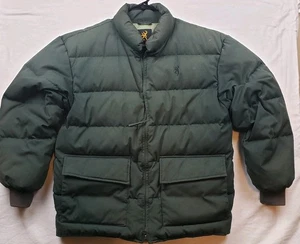 Vintage Browning Mens Goose Down Full Zip Forrest Green Medium Puffer Jacket - Picture 1 of 11