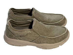 Skechers Herren 9 Creston Moseco Slipper Canvas Halbschuh Schuhe Taupe Relaxed Fit - Bild 1 von 9