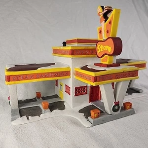 House Lemax Jukebox Junction Stan's Drive In #85282 1998 Village Collection - Picture 1 of 11