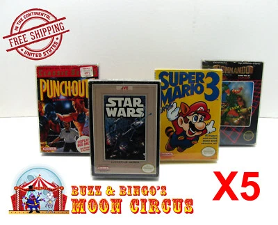 5x JUEGO NINTENDO NES CIB - CAJA PROTECTORA DE PLÁSTICO TRANSPARENTE FUNDA PROTECTORA  Foto 1 de 4