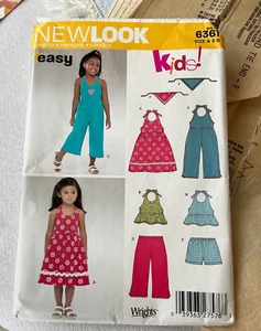 Newlook Kinder Easy Schnittmuster 6361 Neckholder-Trägerhose Latzhose Oberteil Shorts++ - Bild 1 von 5