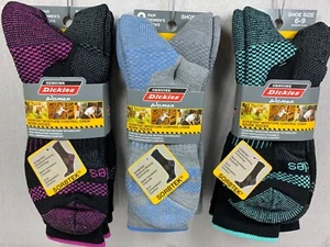 NEW 2 PAIR PACK GENUINE DICKIES WOMEN WORK CREW SOCK SORBTEK SIZE 6-9 - Picture 1 of 11