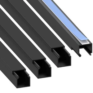 L1515SW4 Kabelkanal selbstklebend 15x15 mm 4 m 4 x 1 m Länge Schwarz - Bild 1 von 5