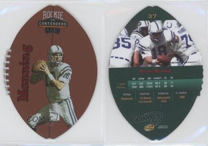 1998 Playoff Contenders Leather Footballs Red Peyton Manning #37 Rookie RC HOF