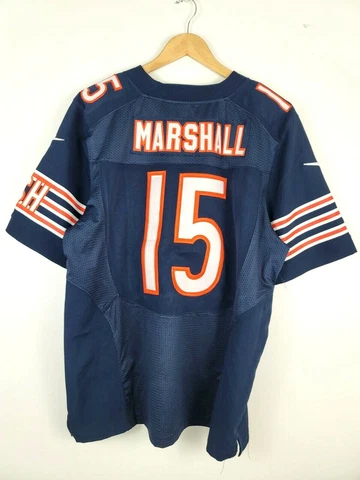 Chicago BEARS Brandon Marshall #15 Nike NFL Blue Jersey Mens Size 48 STITCHED Cover