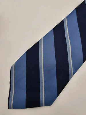 VTG John Weitz Designer Ties Silk Mens NeckTie Formal Traditional Blue on Blue - Image 1 of 4
