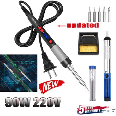 Kit de ferro de solda elétrico digital 90W ferramenta de solda ajustável Tempe pistola de solda - Imagem 1 de 4