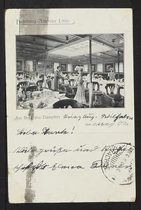 138-BOATS & SHIPS -GERMANY -Hamburg-Amerika Linie Am Bord des Dampfers … (1904) - Picture 1 of 2