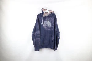 Vintage The North Face Mens Large Faded Acid Wash Spell Out Big Logo Hoodie - Picture 1 of 9