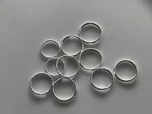 10 Schlüsselringe silber Schlüsselanhänger Spaltring 14mm x 0,7 H27 - Bild 1 von 2