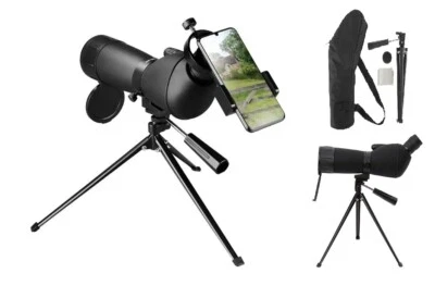 Auriol Spektiv 20-60x60 mit Tischstativ Fernglas Handyhalterung Okular - Bild 1 von 4