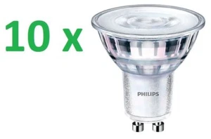 10 x Philips Faretto Led GU10 4,6W = 50W CALDO LAMPADINA LAMPADA 36D 2700K - Foto 1 di 1