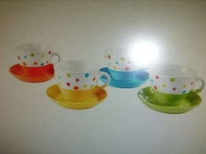 4  TASSEN mit Unterteller  NEU  OVP  Nur zur Abholung  BILD 1 - Bild 1 von 24