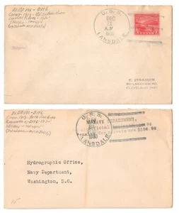USS LANSDALE (DD-101) Destroyer • 1930 Navy Naval Covers • Ship Cancels - Picture 1 of 1