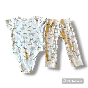 18-24m Old Navy Safari Animal Baby Bodysuit and Pants set - Picture 1 of 10