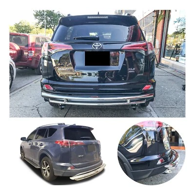Protector de parachoques trasero doble capa (DL13) de acero inoxidable para Toyota RAV4 2016-2018 Foto 1 de 4
