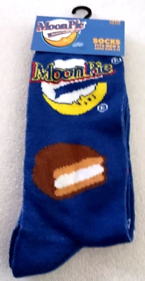 Moon Pie Nuevo Par Novedad Amarillo Publicidad Crew Calcetines OSFM Se Ajusta 6-12 2024 Foto 1 de 4