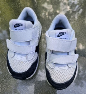 Toddler NIKE AIR MAX SYSTEM (TD) WHITE/BLUE (DQ0286 -103) - Size 5C (GUC) - Picture 1 of 8