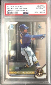 2022 Bowman Chrome Prospects BCP-79 JACKSON CHOURIO 1st Bowman Chrome PSA 10 - Picture 1 of 2