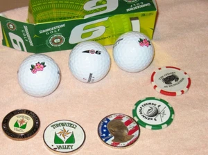 TUMWATER VALLEY PRINT CUP CHAMPION GOLF BALL MARKER BRIDGESTONE AZELEA MASTERS - Picture 1 of 6